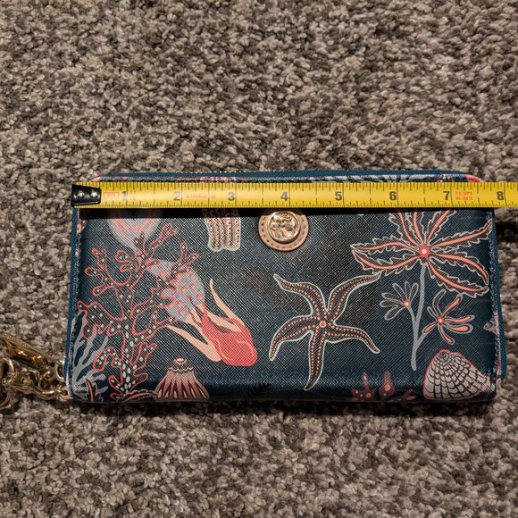 Spartina 449 Mystic Mermaid Wallet with wrist strap & keychain/bag charm - Picture 5 of 5
